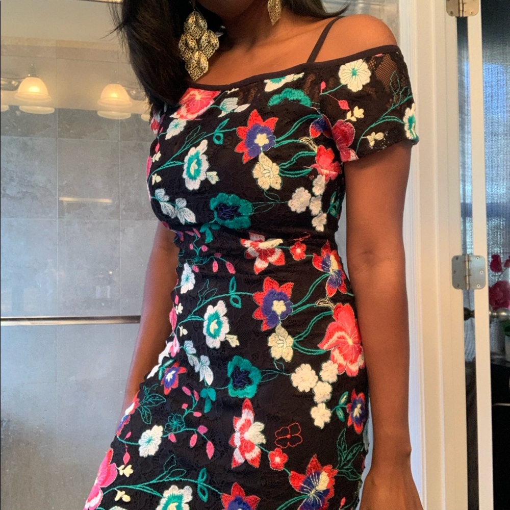Guess Floral Lace Embroidered Dress 6